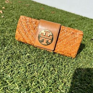 Tory Burch Tan Woven Clutch